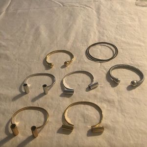 Gold plated cuff bracelets